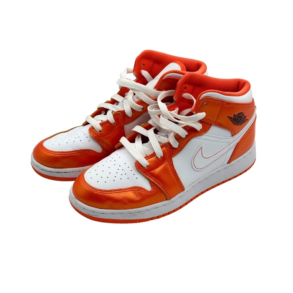 Air Jordan 1 Mid Metallic Orange (GS) Shoe, Jordan Sneaker